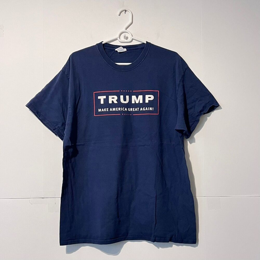 Vintage Port Company Mens T-Shirt Size XL Blue Trump Maga Political Presidential
